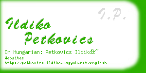 ildiko petkovics business card